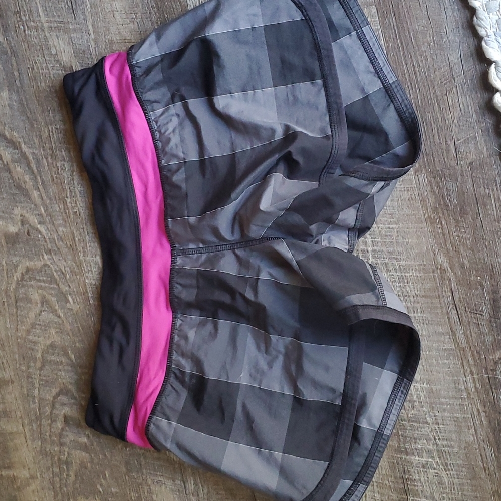 Plaid Lululemon shorts